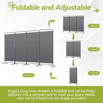 2dekans | Angel Living Kamerscherm - 4 Panelen - 324 x 180, Ophalen of Verzenden, Zo goed als nieuw
