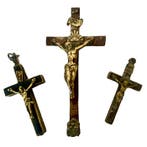 Antiek Kruis (3) - Verguld brons - 1880-1920 - Kavel 3