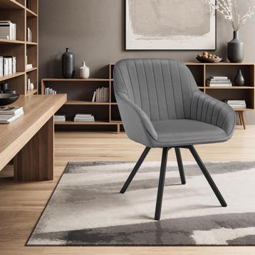 Draaibare fluwelen stoel Snug, gestoffeerd, Huis en Inrichting, Stoelen, Verzenden, Nieuw