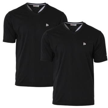 Donnay Donnay Heren - 2-Pack - V-neck T-Shirt Berno - Zwart, Verzenden, Nieuw