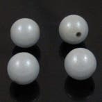 10 x Luxe acryl miracle beads kraal 12 mm wit grijs (Kralen), Ophalen of Verzenden, Nieuw, Kraal