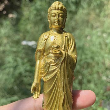 5-inch Gouden Shakyamuni Boeddha Standbeeld - Traditionele C, Verzenden, Nieuw