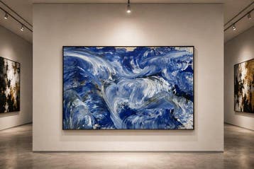 Timo Wedell - Choreography of Blue - XXL - Klein Abstract