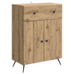 vidaXL Dressoir Artisanaal eiken 66 x 34,5 x 90 cm Bewerkt, Verzenden, Nieuw, Overige houtsoorten, Minder dan 50 cm