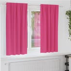 vidaXL Zwart-out Gordijnen met Ringen 2 pcs Felroze 175 x, Verzenden, Nieuw