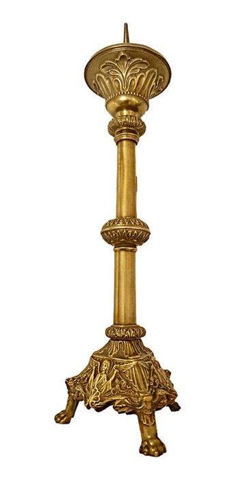 Kandelaar - Brons - Kerk-kaarsprikker - 52 cm