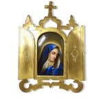 Maagd Maria in blauwe mantel. - Geïnspireerd door de antieke