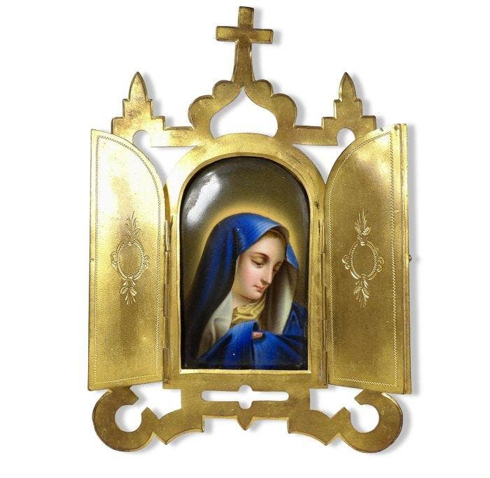 Maagd Maria in blauwe mantel. - Geïnspireerd door de antieke, Antiek en Kunst, Antiek | Boeken en Bijbels