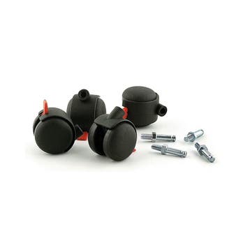 wielen set voor garderoberek | zwart HorecaTraders, Verzenden, Nieuw in verpakking