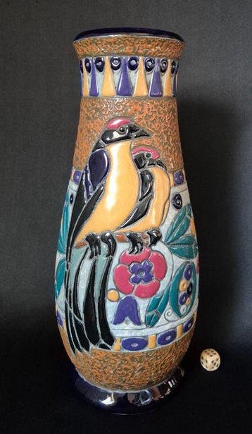 Amphora Riessner - Art deco Campina decor - Vaas -