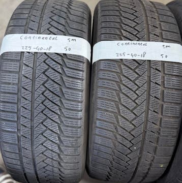 2x 225-40-18 Continental Winter 2x 5mm €50 PerBand 225 40 18, Auto-onderdelen, Ophalen, 18 inch, Gebruikt, Winterbanden