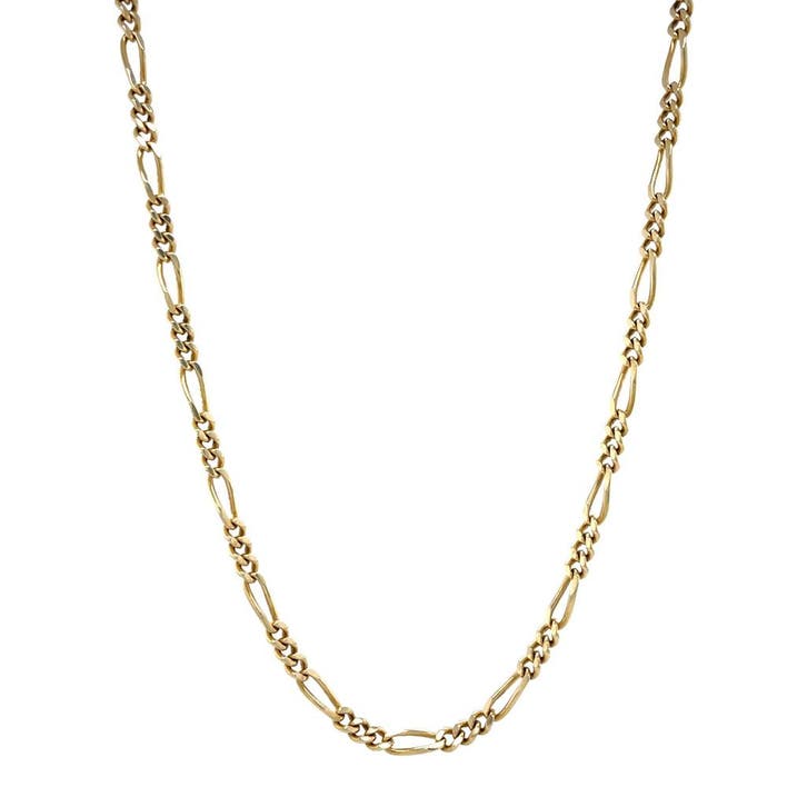 Gouden figaro collier 43 cm 14 karaat, Sieraden, Tassen en Uiterlijk, Kettingen, Goud, Zo goed als nieuw, Verzenden
