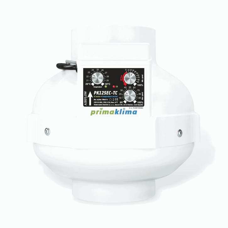 PrimaKlima EC Ø125mm - 680 m3/u - Temp Controller, Witgoed en Apparatuur, Luchtbehandelingsapparatuur, Ophalen of Verzenden