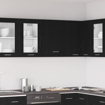 vidaXL Hangkast met plank Zwart Eiken 50 x 31 x 60 cm, Verzenden, Nieuw, Zwart