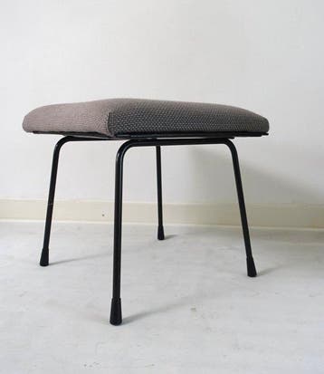 Gispen - Wim Rietveld - Kruk - 1801 - Textiel, Staal - kruk