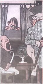 Spotprent over de wedijver der kolonisatoren (lijst optie), Verzenden