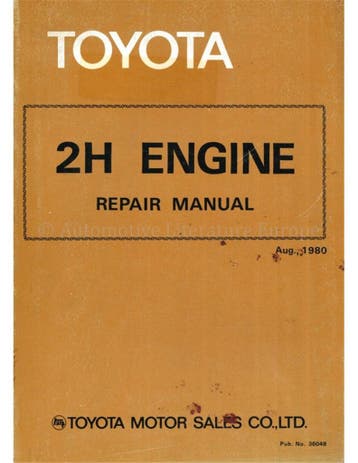 1980 TOYOTA LAND CRUISER MOTOR WERKPLAATSHANDBOEK ENGELS