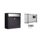 Hekbrievenbus Allux 2500 - zwart met RVS klep, Verzenden, Nieuw