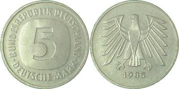 5 Dm Brd 1985 ohne Muenzzeichen, Verzenden