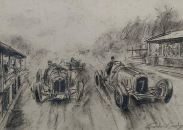 Gordon Crosby - Course automobile, Antiek en Kunst, Kunst | Schilderijen | Klassiek