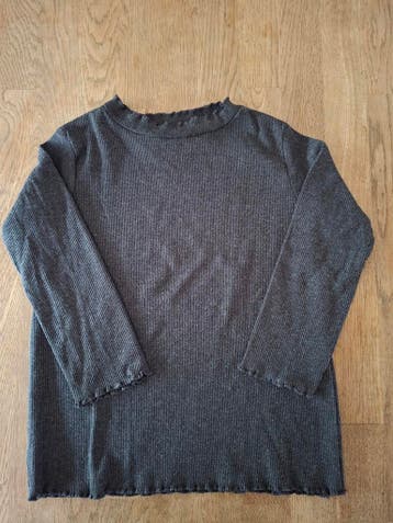 Zara donkergrijze ribtrui maat 104, Zo goed als nieuw, Zara, Meisje, Shirt of Longsleeve