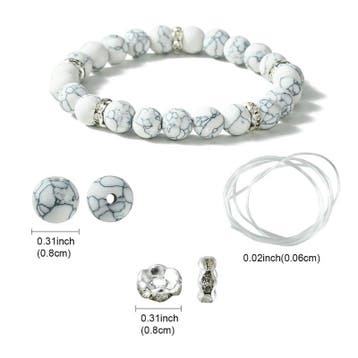 1 x Starterspakket stretch armband maken – edelsteen witt., Ophalen of Verzenden, Nieuw, Overige typen