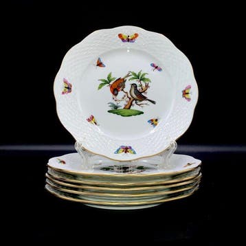 Herend - Exquisite Set of 6 Plates (19 cm) - Rothschild