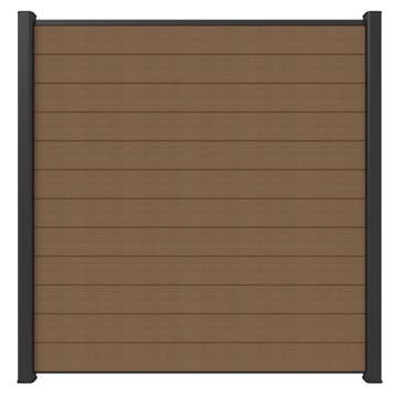 Composiet Scherm 180 x 180 cm (1800 x 1800 mm) Teak, Nieuw