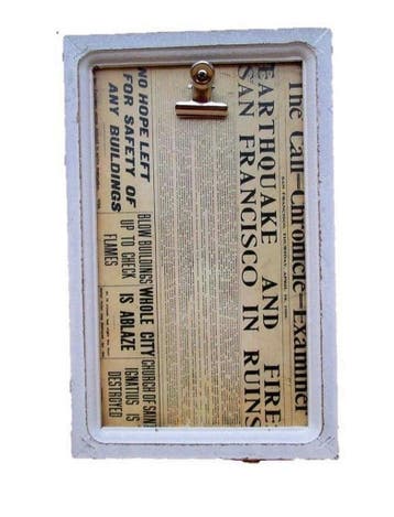 Houten Klambord 15 x 24 cm - Handige Wanddecoratie met Klem, Huis en Inrichting, Ophalen of Verzenden, Nieuw