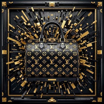 Artxlife - Lego Vuitton Speedy Black&Gold Explosion, Nieuw
