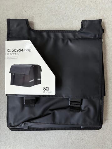 Bicycle bag 50L bisonyl waterfall black, Nieuw