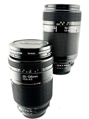 Nikon AF NIKKOR 70-210mm f/4-5.6D + AF NIKKOR 35-135mm, Nieuw