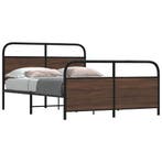 vidaXL Bedframe zonder matras metaal bruin eikenkleurig, Huis en Inrichting, Slaapkamer | Bedden, Bruin, Verzenden, Metaal, Nieuw