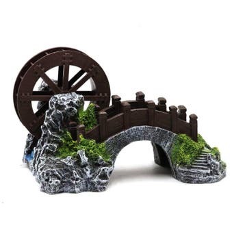Brug en waterrad met luchtaansluiting large OS-283 - aquariu, Dieren en Toebehoren, Vissen | Aquaria en Toebehoren, Ophalen of Verzenden