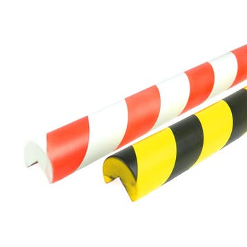 Stootrand foam, model 4 – 1 meter  -  Wit & Rood  -  1 m, Verzenden