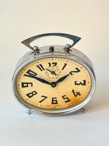 Wekker - mécanique ovale Japy – Style Art Déco – France -, Antiek en Kunst