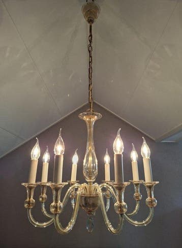 Kroonluchter - Vintage Italiaanse Murano kroonluchter -, Antiek en Kunst