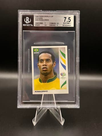 Beckett Bgs 7.5 Panini World Cup 2006 Germany Ronaldinho #39, Verzenden, Zo goed als nieuw, Losse kaart