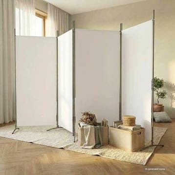 Flexibele roomdivider 346x180cm wit - retourdeal, Ophalen of Verzenden, Nieuw