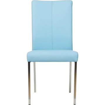 Leren eetkamerstoel Comfort - Toledo Sky Blue (lichtblauw), Ophalen of Verzenden, Nieuw, Leer, Modern