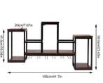 Wand Wijnrek Hout en Metaal– 106 cm Flessenrek met Glashoude, Verzenden, Nieuw