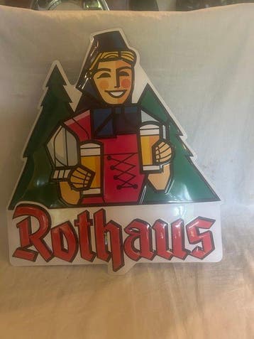 Rdthaus bier - Reclamebord - blik
