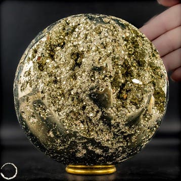 Grote natuurlijke gouden pyriet Sphere/ Druzen- 4759.24 g