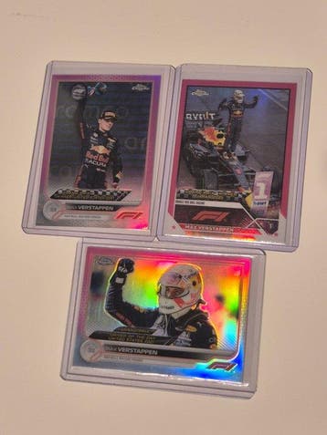 2021, 2022 Topps Chrome F1 Max Verstappen Pink /75 Foil,, Nieuw