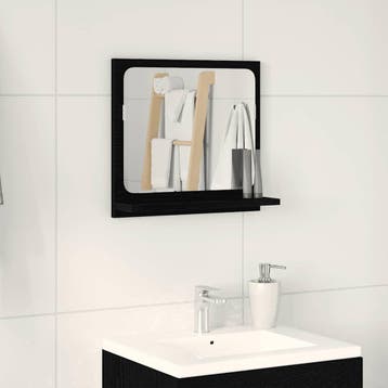 vidaXL Badkamerspiegel Zwart Eiken 40x10,5x37 cm Bewerkt, Verzenden, Nieuw
