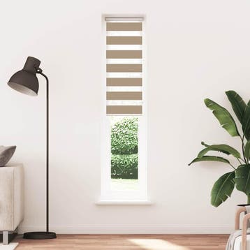 vidaXL Zebra Blind 40x230 cm stofbreedte 35,9 cm polyester, Verzenden, Nieuw, Bruin