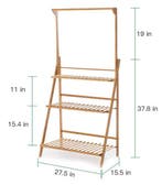 Opvouwbare Bamboe Plantenstandaard 3 Lagen - Binnenen Buiten, Verzenden, Nieuw