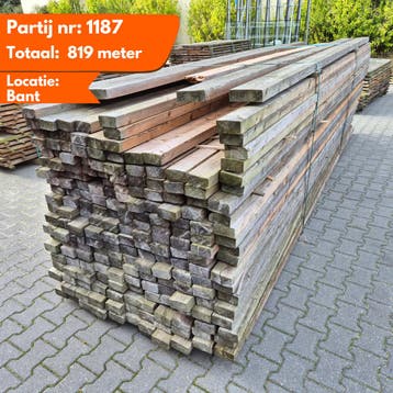 Partij Thermo Vuren Balken 4200x100x50mm, Tuin en Terras, Ophalen of Verzenden, Nieuw