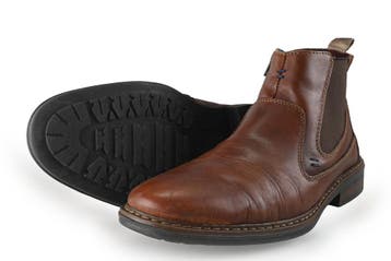Rieker Enkellaarzen in maat 43 Bruin, Kleding | Heren, Schoenen, Bruin, Verzenden, Overige typen, Zo goed als nieuw