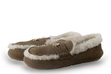 Manfield Pantoffels in maat 38 Beige, Kleding | Dames, Verzenden, Beige, Zo goed als nieuw, Pantoffels of Sloffen